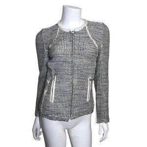 IRO Noelia Jacket in Blanc/Noir Size 1